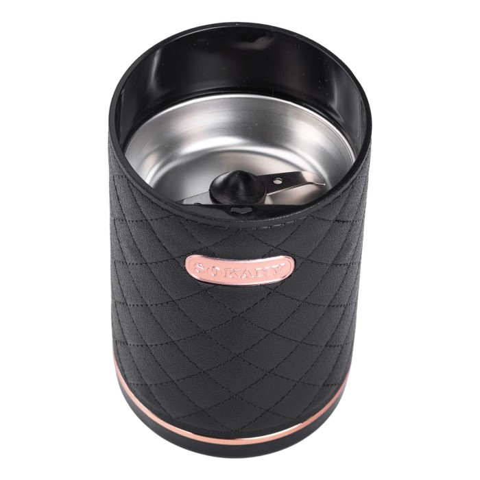 Кавомолка мультимолка електрична 150 Вт 50 г автоматична для дрібного помолу Чорна Sokany (32556)