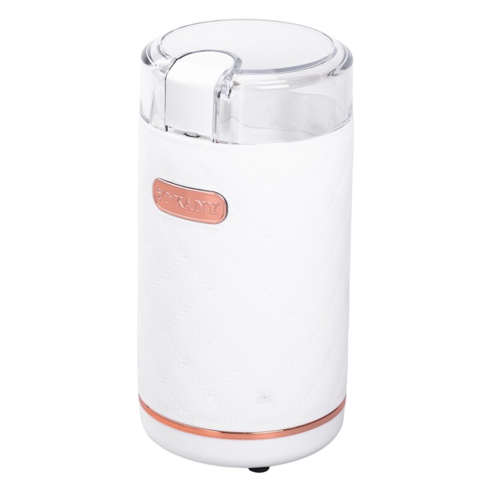 Кавомолка мультимолка електрична 150 Вт 50 г автоматична для дрібного помолу Біла Sokany (77243)