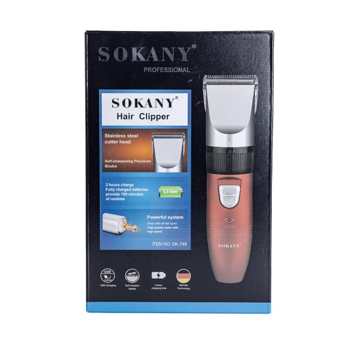 Машинка для стрижки волосся Sokany 4 насадки на акумуляторі (70467)
