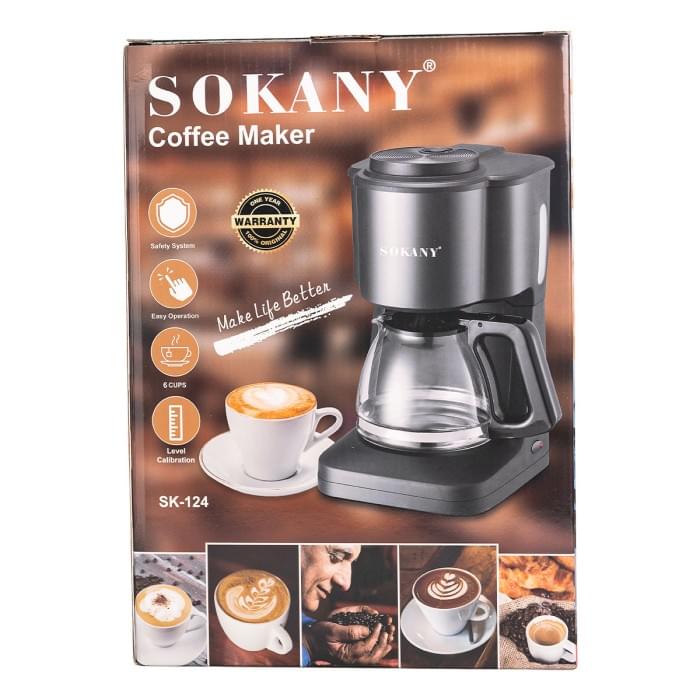 Кавоварка краплинна Sokany з підігрівом кавника 600 мл (74441)
