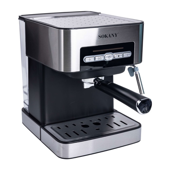 Кавоварка з трубкою для молока 1,6 л кавомашина для дому 850 Вт Sokany (73697)