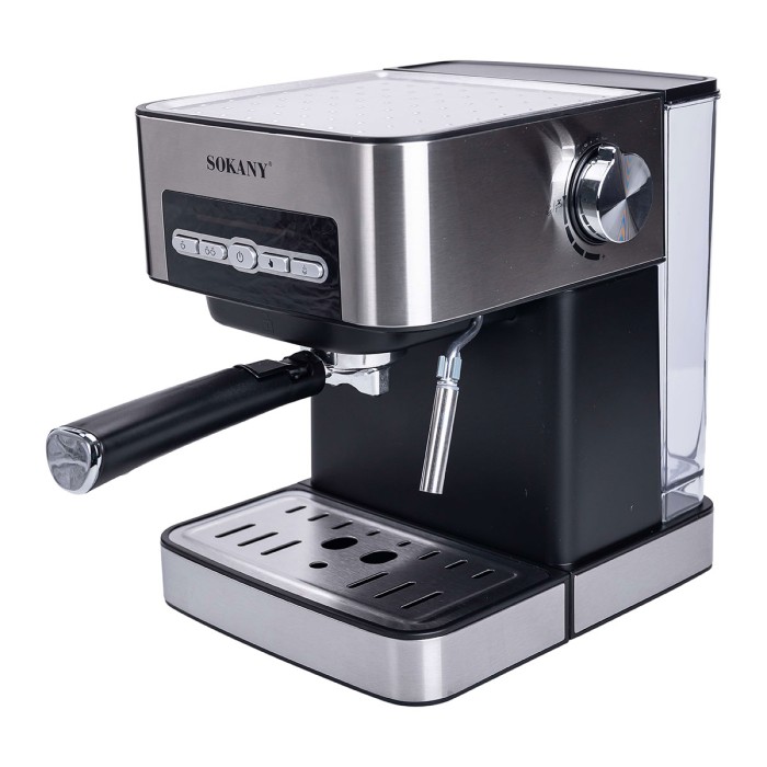 Кавоварка з трубкою для молока 1,6 л кавомашина для дому 850 Вт Sokany (73697)