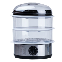 Пароварка електрична трирівнева 650 Вт 11 л з таймером і захистом від перегріву Sokany (55400)