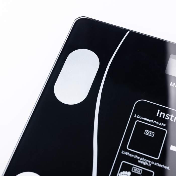 Ваги підлогові Sokany електронні до 180 кг синхронізація з телефоном Чорні (38077)