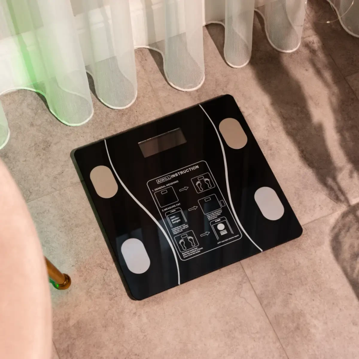 Ваги підлогові Sokany електронні до 180 кг синхронізація з телефоном Чорні (38077)