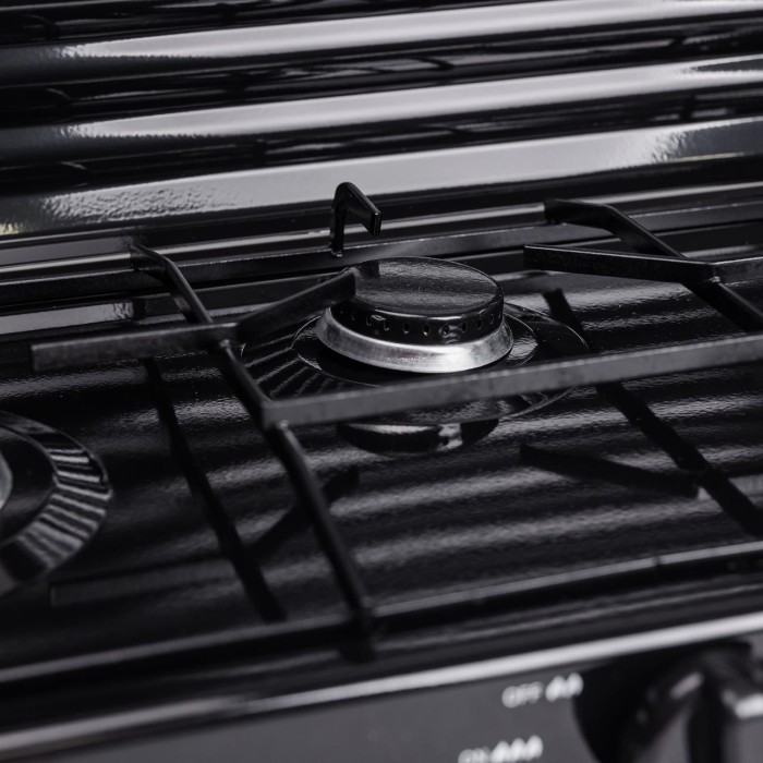 Настільна газова плита на 3 конфорки міні газова плита для балонного газу Чорна Sokany SK-6003 (86950)