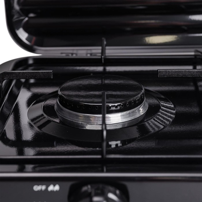 Настільна газова плита на 3 конфорки міні газова плита для балонного газу Чорна Sokany SK-6003 (86950)