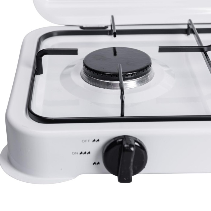 Настільна газова плита на 3 конфорки 5.5 кВт міні газова плита для балонного газу Біла Sokany SK-6003 (67424)