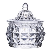 Цукерниця скляна з кришкою кругла Ø 8 см HP-YH-3 (31854)