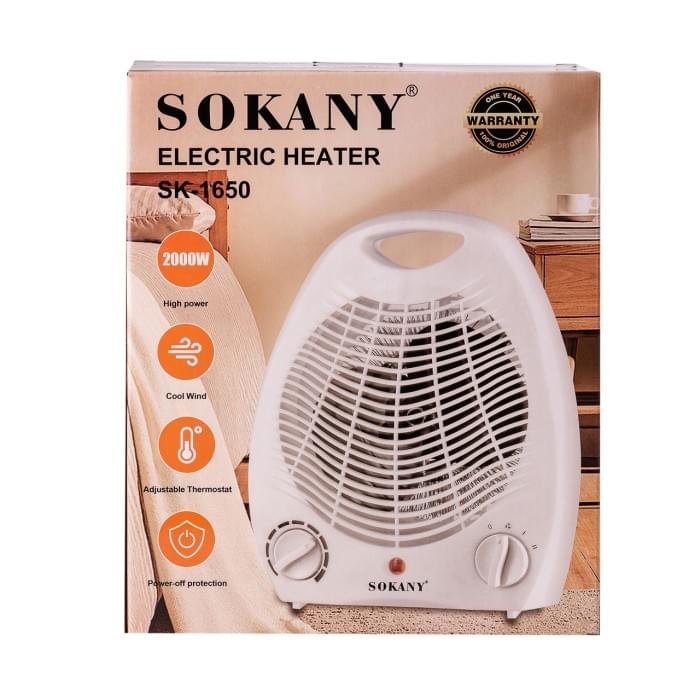 Тепловентилятор Sokany SK1650 2000W электрический белый (72368)