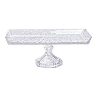 Ваза для фруктів на ніжці 27.5х13.5х11 см фруктовниця скляна підставка для фруктів HP-YH-36 (15335)