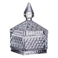 Цукерниця скляна з кришкою 8.5х8.5х15 см квадратна HP-YH-41 (57068)