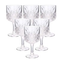 Келихи для вина на високій ніжці набір 6 шт винний келих скляний прозорий 400 мл HP-YH-44 (77885)