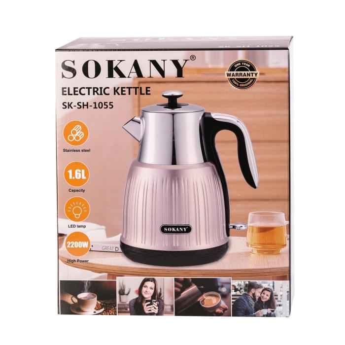 Електрочайник Sokany SKSH1055 1.6 літрів рожевий металік (50142)