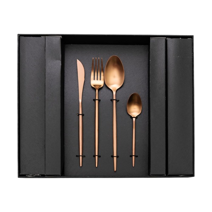 Набір столових приборів 24 предмети столовий набір на 6 персон Бронза (69741)