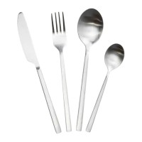 Набір столових приборів на 6 персон 24 предмети столовий набір приборів Сріблястий (85741)