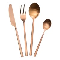 Набір столових приборів на 6 персон 24 предмети столовий набір приборів Бронзовий (64442)