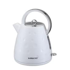 Електрочайник Sokany SK1033B 1.7 літра безшумний 1850 Вт Білий (68430)