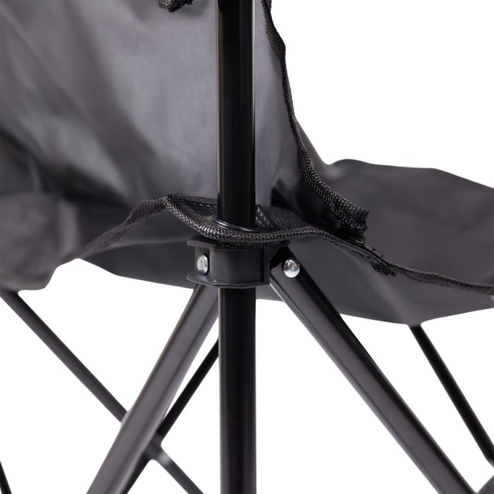 Крісло розкладне туристичне 50х80х80 см для відпочинку, пікніка, риболовлі з підстаканником Чорне (66317)