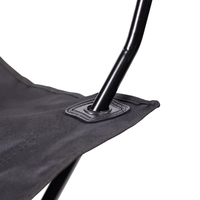 Крісло розкладне туристичне 50х80х80 см для відпочинку, пікніка, риболовлі з підстаканником Чорне (66317)