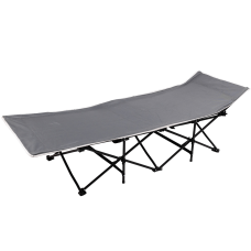 Ліжко туристичне розкладне 185х60х50 см складаний лежак похідна розкладачка Чорний (79647)