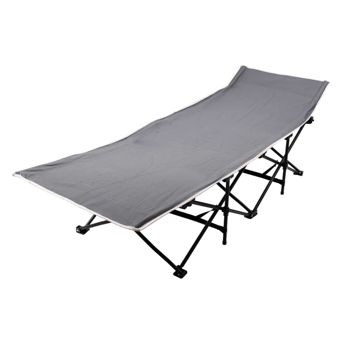 Ліжко туристичне розкладне 185х60х50 см складаний лежак похідна розкладачка Чорний (79647)