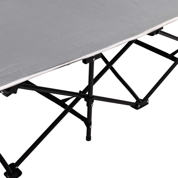 Ліжко туристичне розкладне 185х60х50 см складаний лежак похідна розкладачка Чорний (79647)