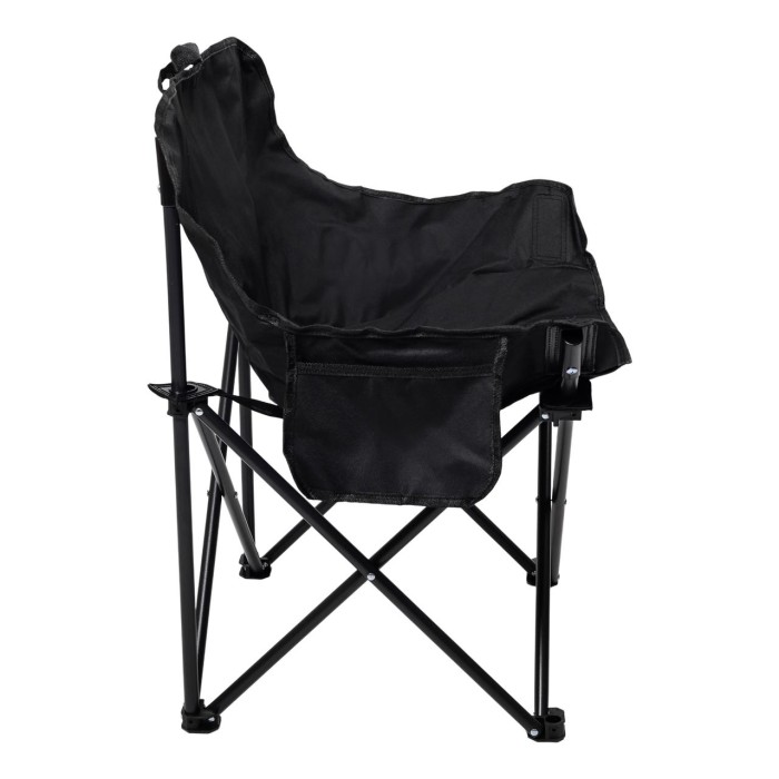 Крісло для риболовлі розкладне туристичне 47х58х70 см для пікніка на природу з кишенею Чорне (67124)