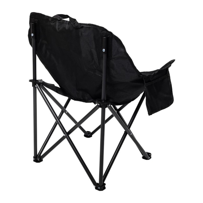 Крісло для риболовлі розкладне туристичне 47х58х70 см для пікніка на природу з кишенею Чорне (67124)