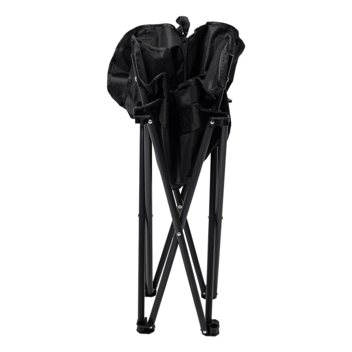 Крісло для риболовлі розкладне туристичне 47х58х70 см для пікніка на природу з кишенею Чорне (67124)