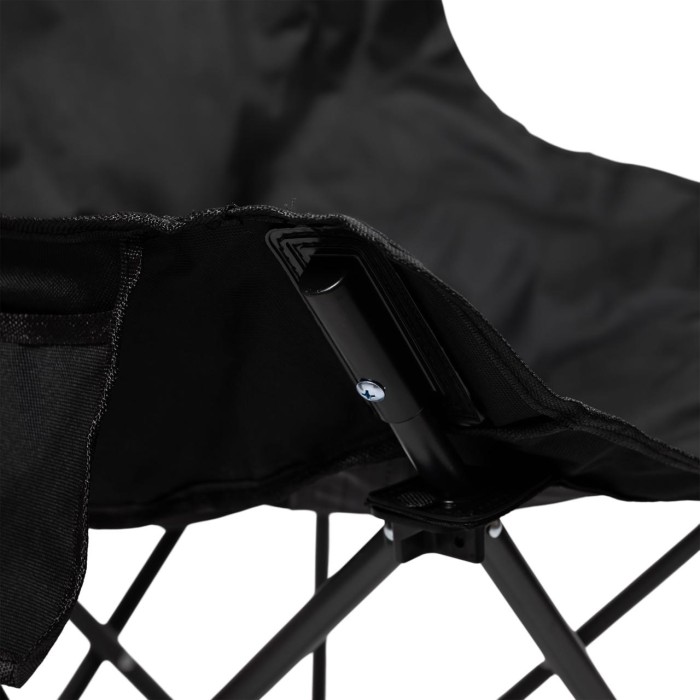 Крісло для риболовлі розкладне туристичне 47х58х70 см для пікніка на природу з кишенею Чорне (67124)