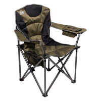 Крісло для риболовлі складне рибальський стілець 60х93х100 см зі спинкою розкладний туристичний Зелений (60398)