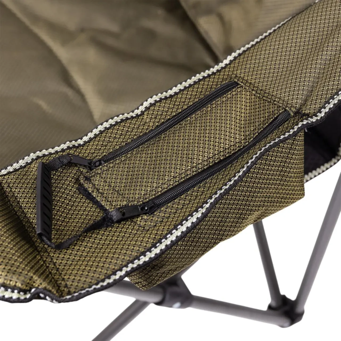 Крісло для риболовлі складне рибальський стілець 60х93х100 см зі спинкою розкладний туристичний Зелений (60398)