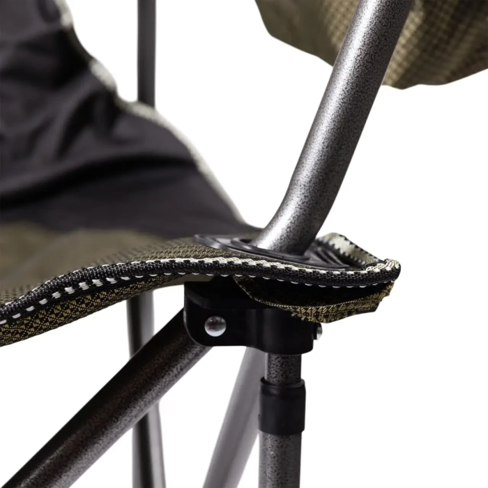 Крісло для риболовлі складне рибальський стілець 60х93х100 см зі спинкою розкладний туристичний Зелений (60398)