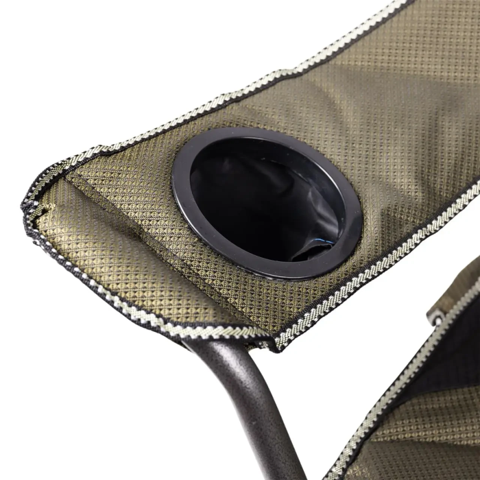 Крісло для риболовлі складне рибальський стілець 60х93х100 см зі спинкою розкладний туристичний Зелений (60398)