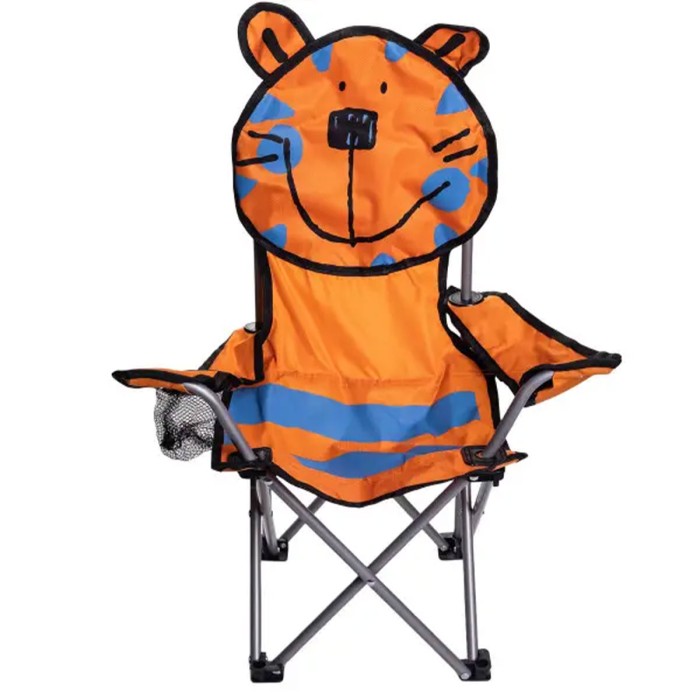 Розкладне крісло туристичне 34х58х65 см крісло для пікніка на природу з підстаканником Помаранчевий (62727)