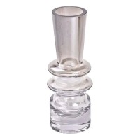 Ваза скляна декоративна 19.5 см у скандинавському стилі для квітів та інтер'єру 280 мл прозора HP-10-24 (48953)