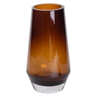 Ваза для квітів скляна 26 см скляна з кольорового скла 2.2 л Коричнева HP-10-27 (74338)