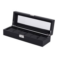 Скринька для наручного годинника 35.5×11.5×8 см дерев'яна на 6 відсіки HP-5-8 (29590)