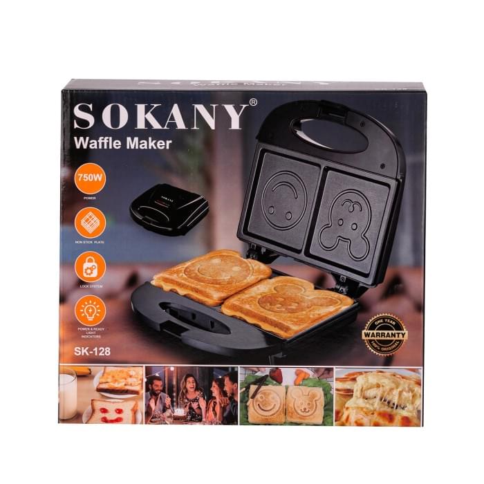 Вафельниця Sokany для панкейків 750 Вт на 2 панкейки SK128 (82807)
