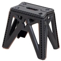 Пластикова складна стілецька туристична похідна розкладний стілець для кемпінгу Чорний (26489)