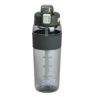 Пляшка для води спортивна 800 мл із трубочкою та ручкою 24 см Зелена HP-14-41GR (24649)