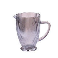 Глечик для напоїв ребристий 1,2 л з товстого скла блакитний HP7118BL (69030)