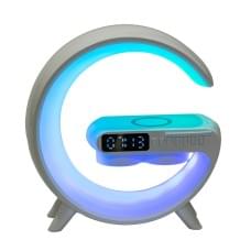 Портативна колонка із зарядкою для телефона та RGB-підсвіткою 15 Вт біла UR126 (65518)
