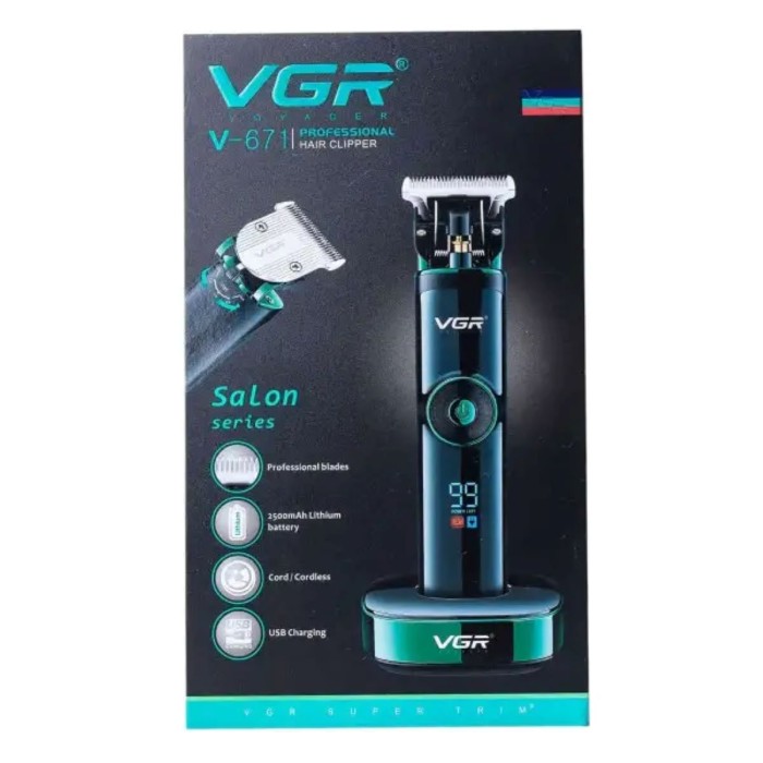 Машинка для стрижки VGR V-671 професійна з насадками (30357)