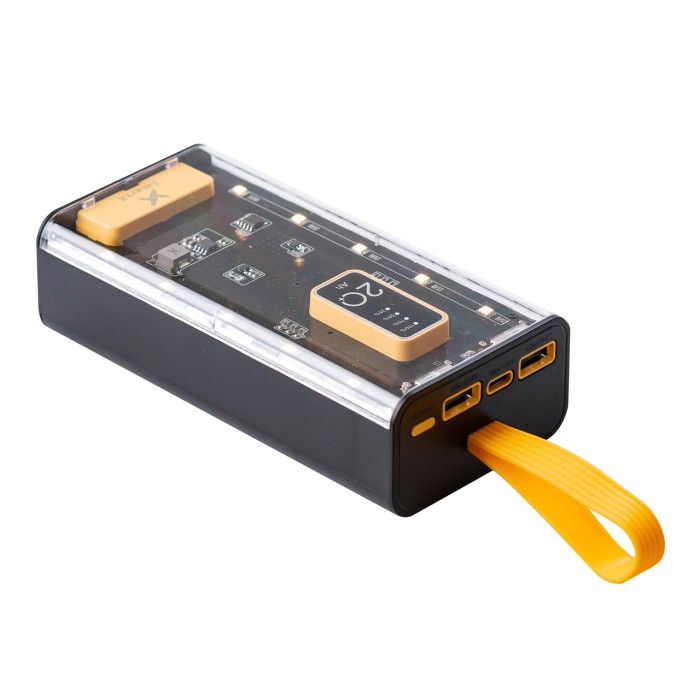 Повербанк SmartX Fast Charge Power Bank 20000mAh зовнішній акумулятор 4 вбудованих кабелі X-101 (37478)