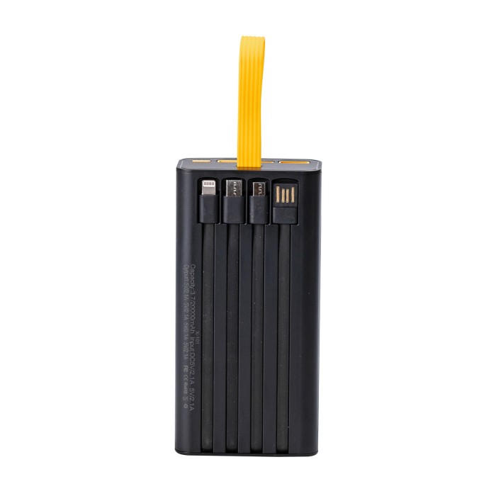 Повербанк SmartX Fast Charge Power Bank 20000mAh зовнішній акумулятор 4 вбудованих кабелі X-101 (37478)