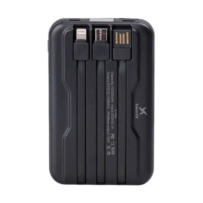 Повербанк з бездротовою зарядкою 10000mah 3 шнури в комплекті X104 (25383)