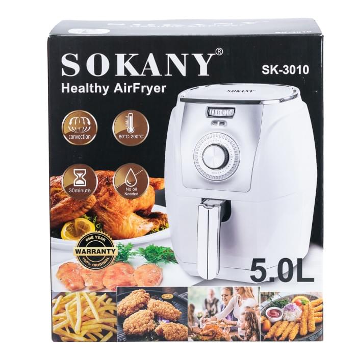 Аерофритюрниця Sokany SK-3010 на 5 літрів, 1500 Вт біла (37335)
