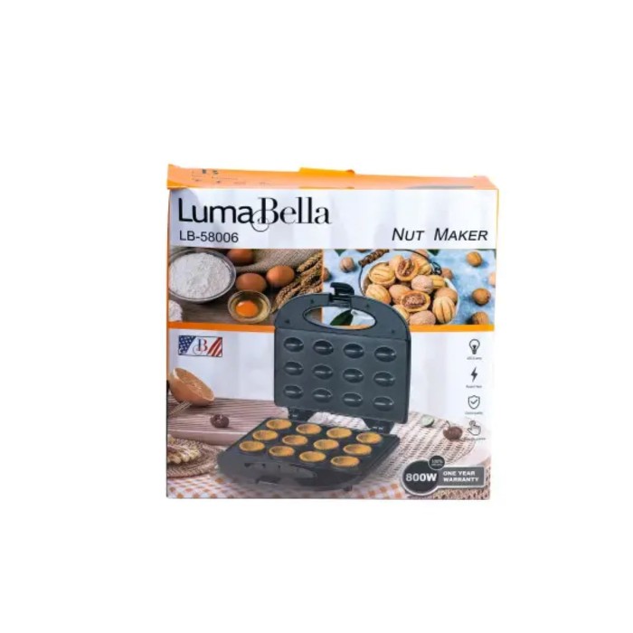 Електрогорішниця Luma Bella LB58006 з антипригарним покриттям 800W (56351)